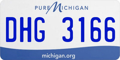 MI license plate DHG3166