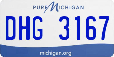MI license plate DHG3167