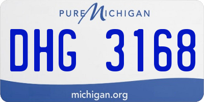 MI license plate DHG3168