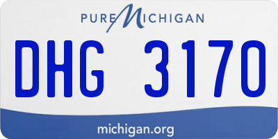 MI license plate DHG3170