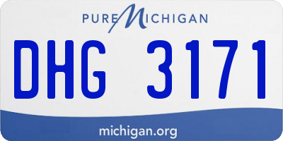 MI license plate DHG3171
