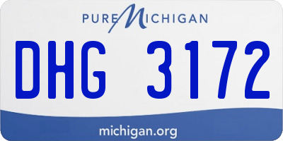 MI license plate DHG3172