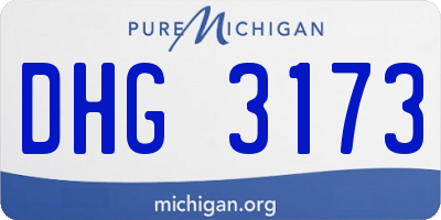 MI license plate DHG3173