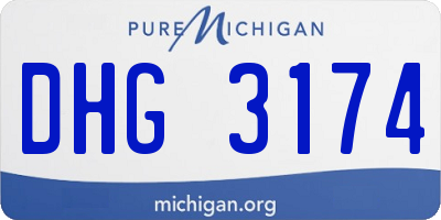 MI license plate DHG3174