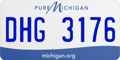 MI license plate DHG3176