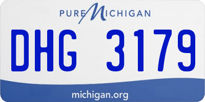 MI license plate DHG3179