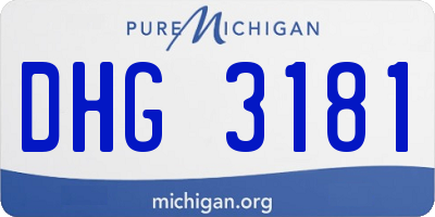 MI license plate DHG3181