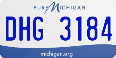 MI license plate DHG3184