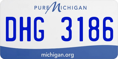 MI license plate DHG3186