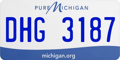 MI license plate DHG3187