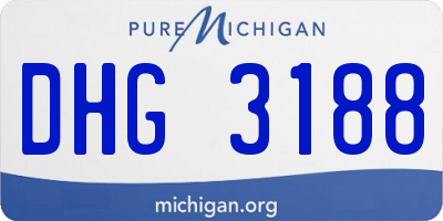 MI license plate DHG3188