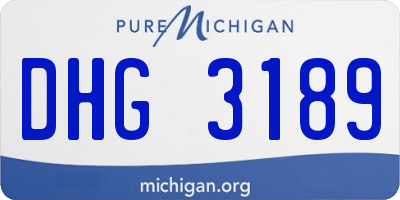 MI license plate DHG3189
