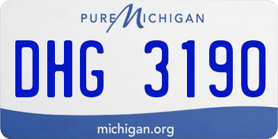 MI license plate DHG3190