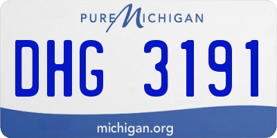 MI license plate DHG3191
