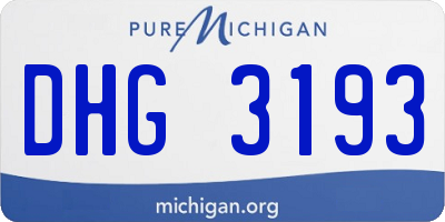 MI license plate DHG3193