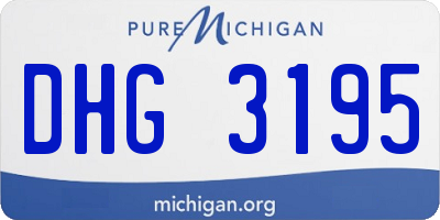 MI license plate DHG3195