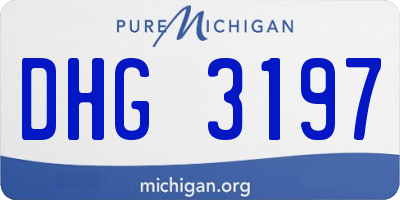 MI license plate DHG3197