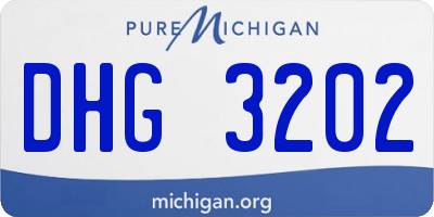 MI license plate DHG3202
