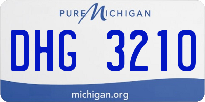 MI license plate DHG3210