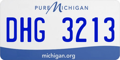 MI license plate DHG3213