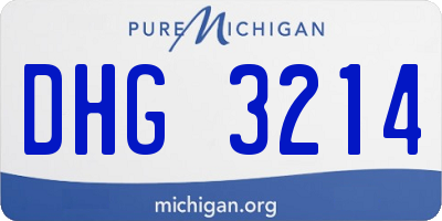 MI license plate DHG3214