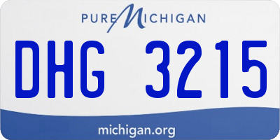 MI license plate DHG3215
