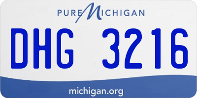 MI license plate DHG3216
