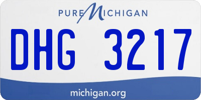 MI license plate DHG3217