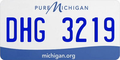 MI license plate DHG3219