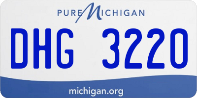 MI license plate DHG3220