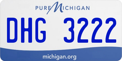 MI license plate DHG3222