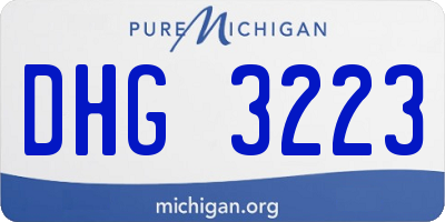 MI license plate DHG3223