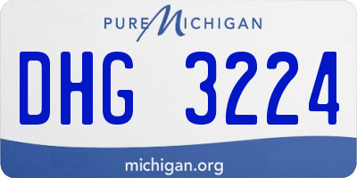 MI license plate DHG3224