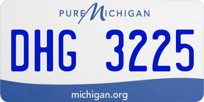 MI license plate DHG3225