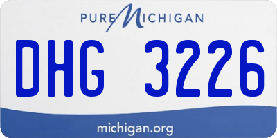MI license plate DHG3226