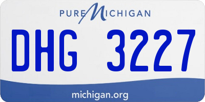 MI license plate DHG3227