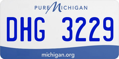 MI license plate DHG3229