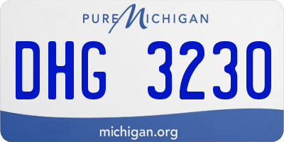 MI license plate DHG3230