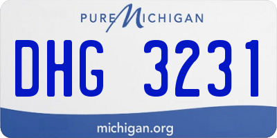 MI license plate DHG3231