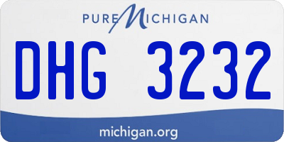 MI license plate DHG3232