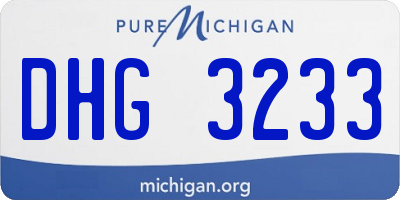 MI license plate DHG3233