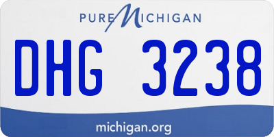 MI license plate DHG3238