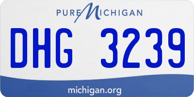 MI license plate DHG3239
