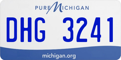 MI license plate DHG3241