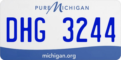 MI license plate DHG3244