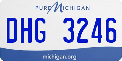MI license plate DHG3246