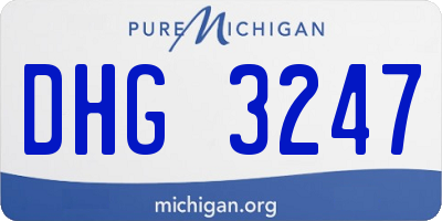MI license plate DHG3247