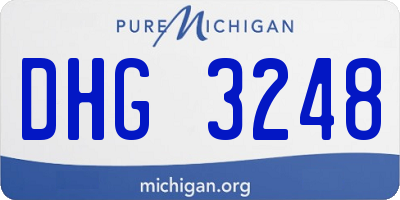 MI license plate DHG3248