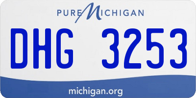 MI license plate DHG3253