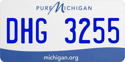 MI license plate DHG3255